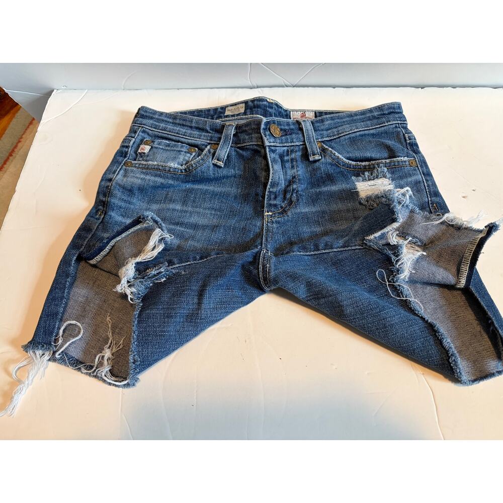 Adriano Goldschmeid Stilt Roll Up Jeans Cut Off Shorts Distressed, 24 - Picture 3 of 7
